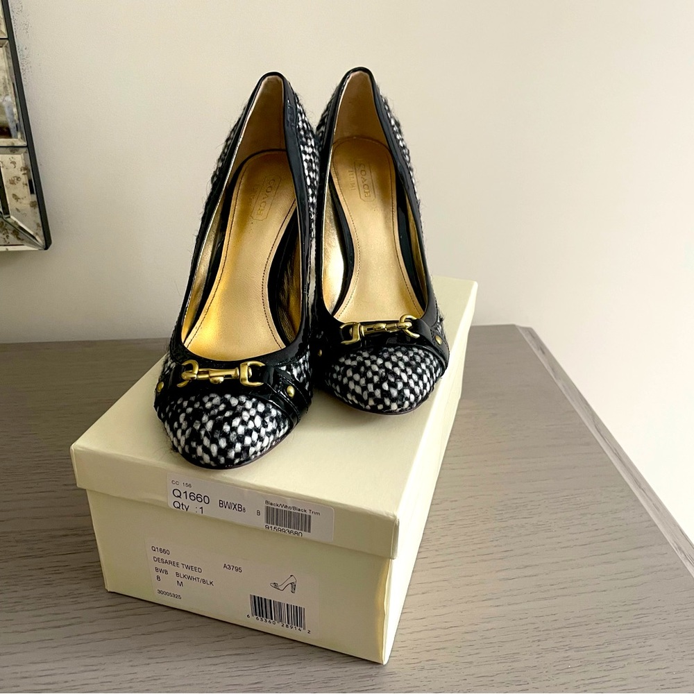 Coach Desaree Tweed Pump Heels Size 8